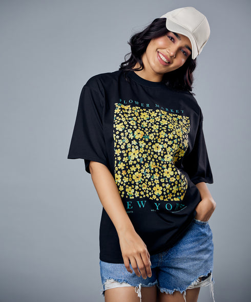 Floral Printed Oversized Tshirt